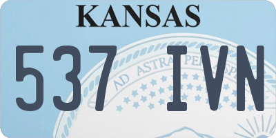 KS license plate 537IVN