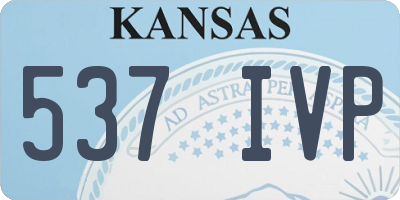 KS license plate 537IVP