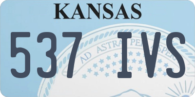 KS license plate 537IVS