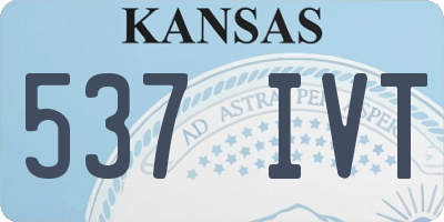 KS license plate 537IVT