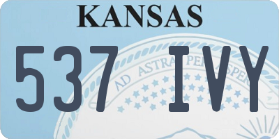 KS license plate 537IVY