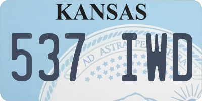 KS license plate 537IWD