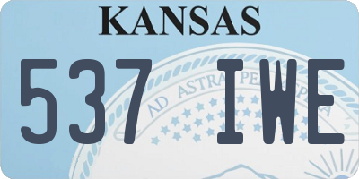 KS license plate 537IWE
