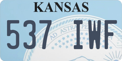 KS license plate 537IWF