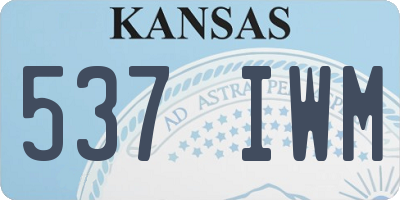 KS license plate 537IWM