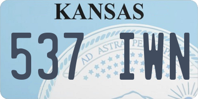 KS license plate 537IWN