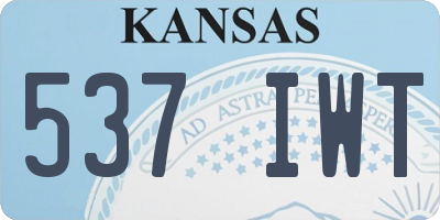 KS license plate 537IWT