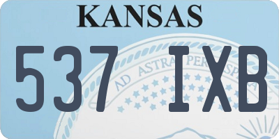 KS license plate 537IXB