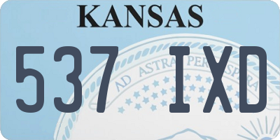 KS license plate 537IXD