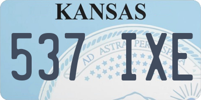 KS license plate 537IXE