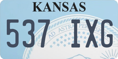 KS license plate 537IXG