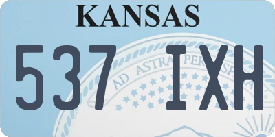 KS license plate 537IXH