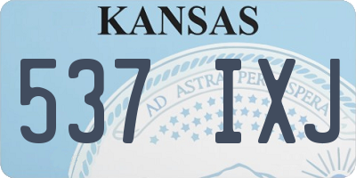 KS license plate 537IXJ