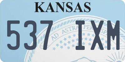 KS license plate 537IXM