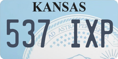 KS license plate 537IXP