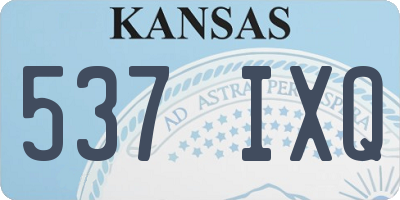 KS license plate 537IXQ