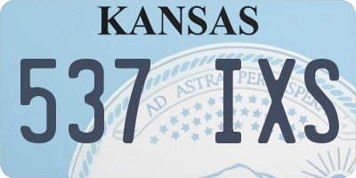 KS license plate 537IXS