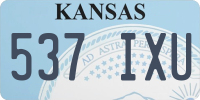 KS license plate 537IXU