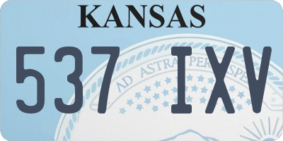 KS license plate 537IXV