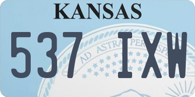 KS license plate 537IXW