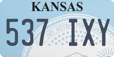 KS license plate 537IXY