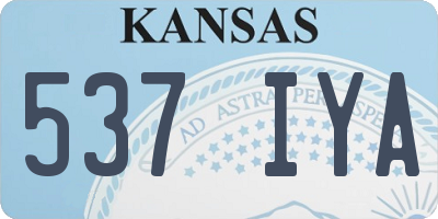 KS license plate 537IYA