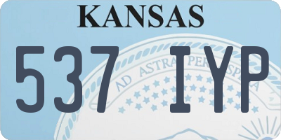 KS license plate 537IYP