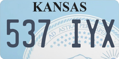 KS license plate 537IYX