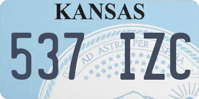 KS license plate 537IZC