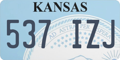 KS license plate 537IZJ