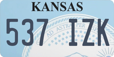 KS license plate 537IZK