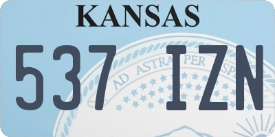KS license plate 537IZN