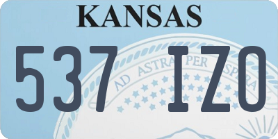 KS license plate 537IZO
