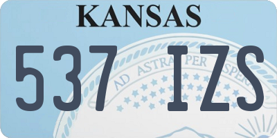 KS license plate 537IZS