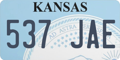 KS license plate 537JAE