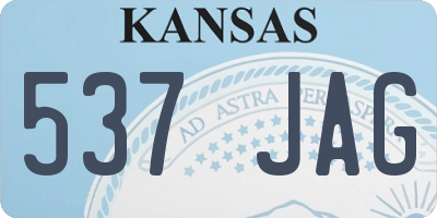 KS license plate 537JAG