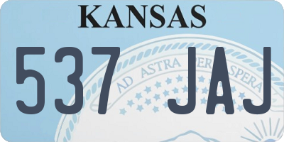 KS license plate 537JAJ