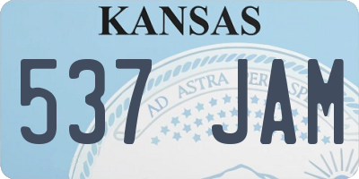 KS license plate 537JAM