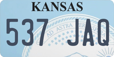 KS license plate 537JAQ
