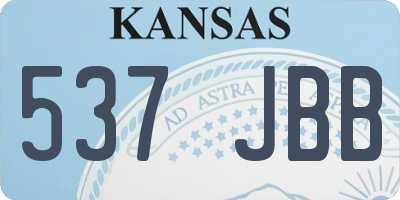 KS license plate 537JBB