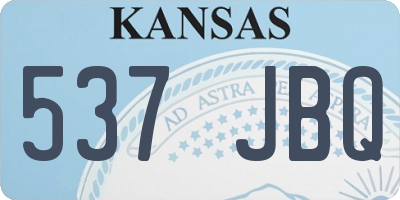 KS license plate 537JBQ