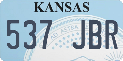KS license plate 537JBR