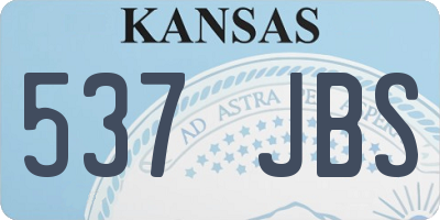 KS license plate 537JBS
