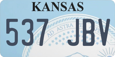 KS license plate 537JBV