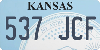 KS license plate 537JCF