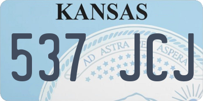 KS license plate 537JCJ