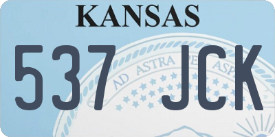 KS license plate 537JCK
