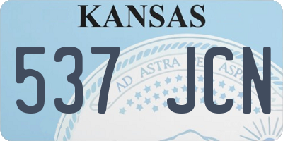 KS license plate 537JCN
