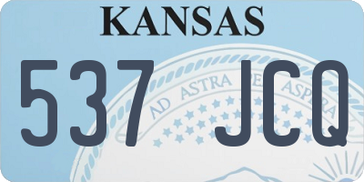 KS license plate 537JCQ