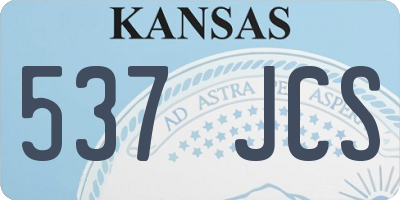 KS license plate 537JCS